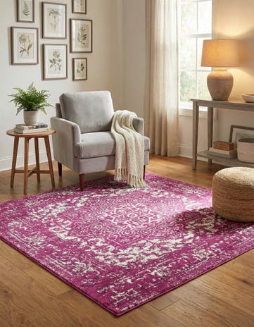 Purple Arlington Square Rug