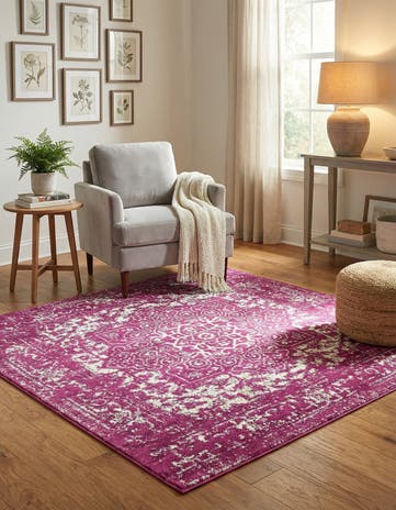 Purple Arlington Square Rug