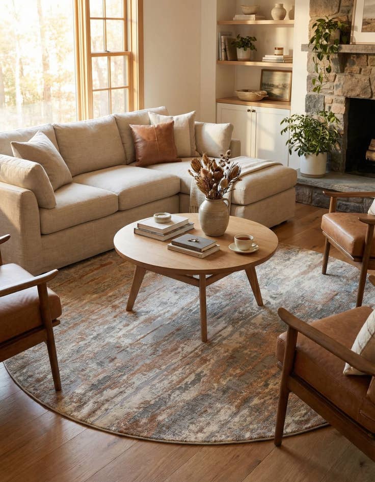 Detail image of 8' x 8' Caspian Round Rug