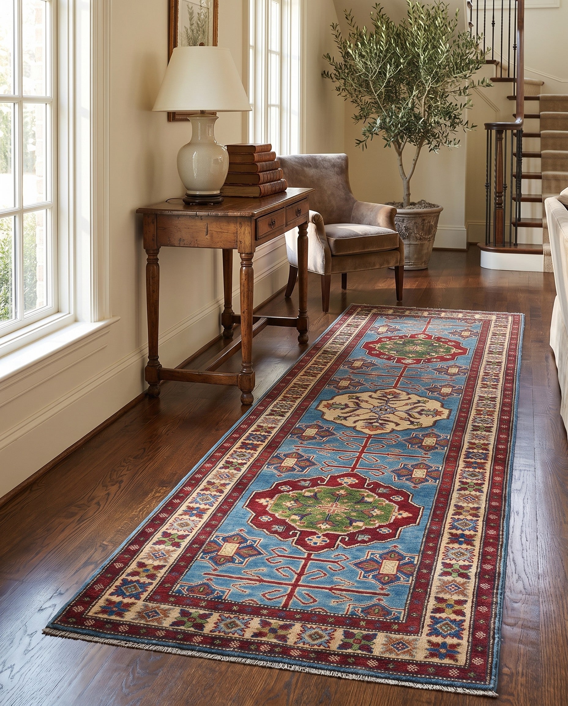 2' 8 x 9' 11 Hand Knotted Kazak Runner Rug