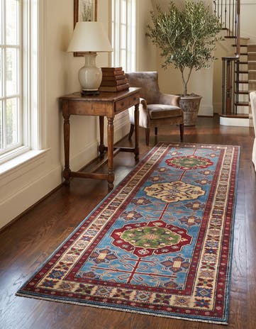2' 8 x 9' 11 Hand Knotted Kazak Runner Rug
