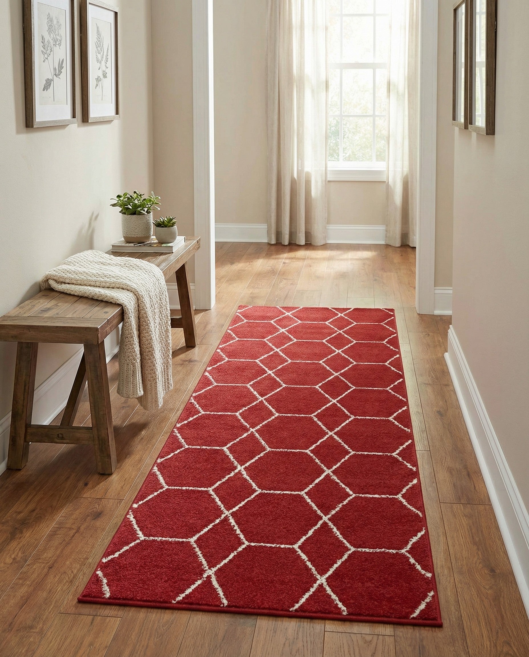 Primary image 2' x 6' Trellis Frieze Runner Rug