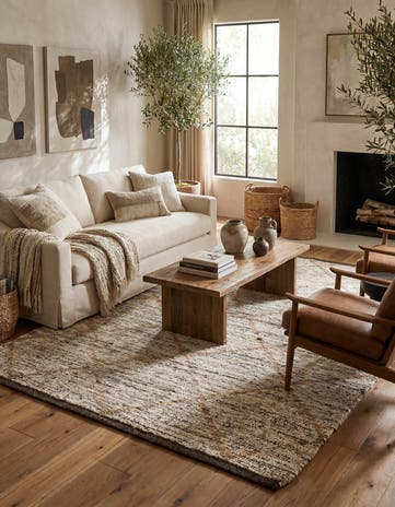 4' 4 x 6' Hand Knotted Moroccan Wool Rug