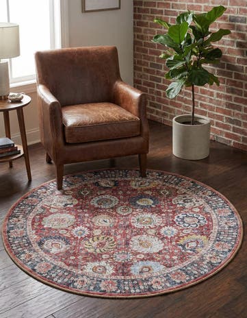 3' 6 x 3' 6 Washable Timeless Round Rug