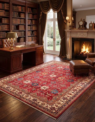 8' 1 x 10' 4 Hand Knotted Kazak Rug