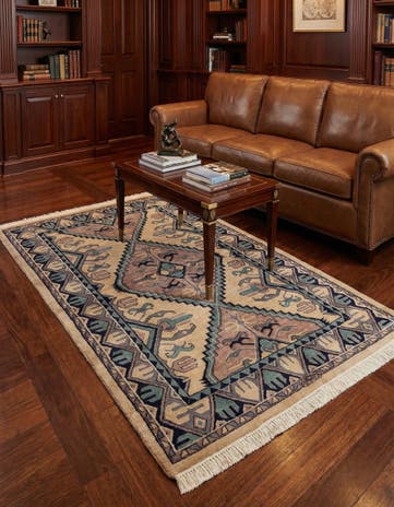 4' 4 x 6' 10 Hand Knotted Bokhara Oriental Rug