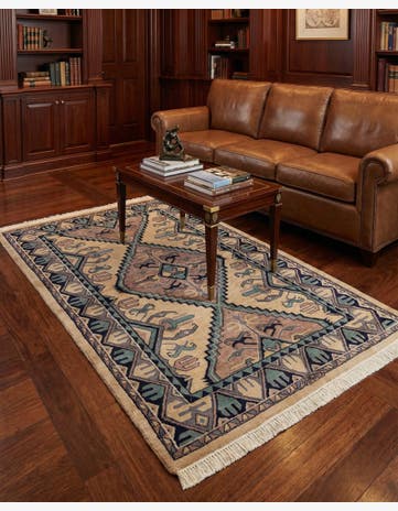 4' 4 x 6' 10 Hand Knotted Bokhara Oriental Rug