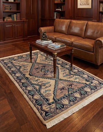 4' 4 x 6' 10 Hand Knotted Bokhara Oriental Rug