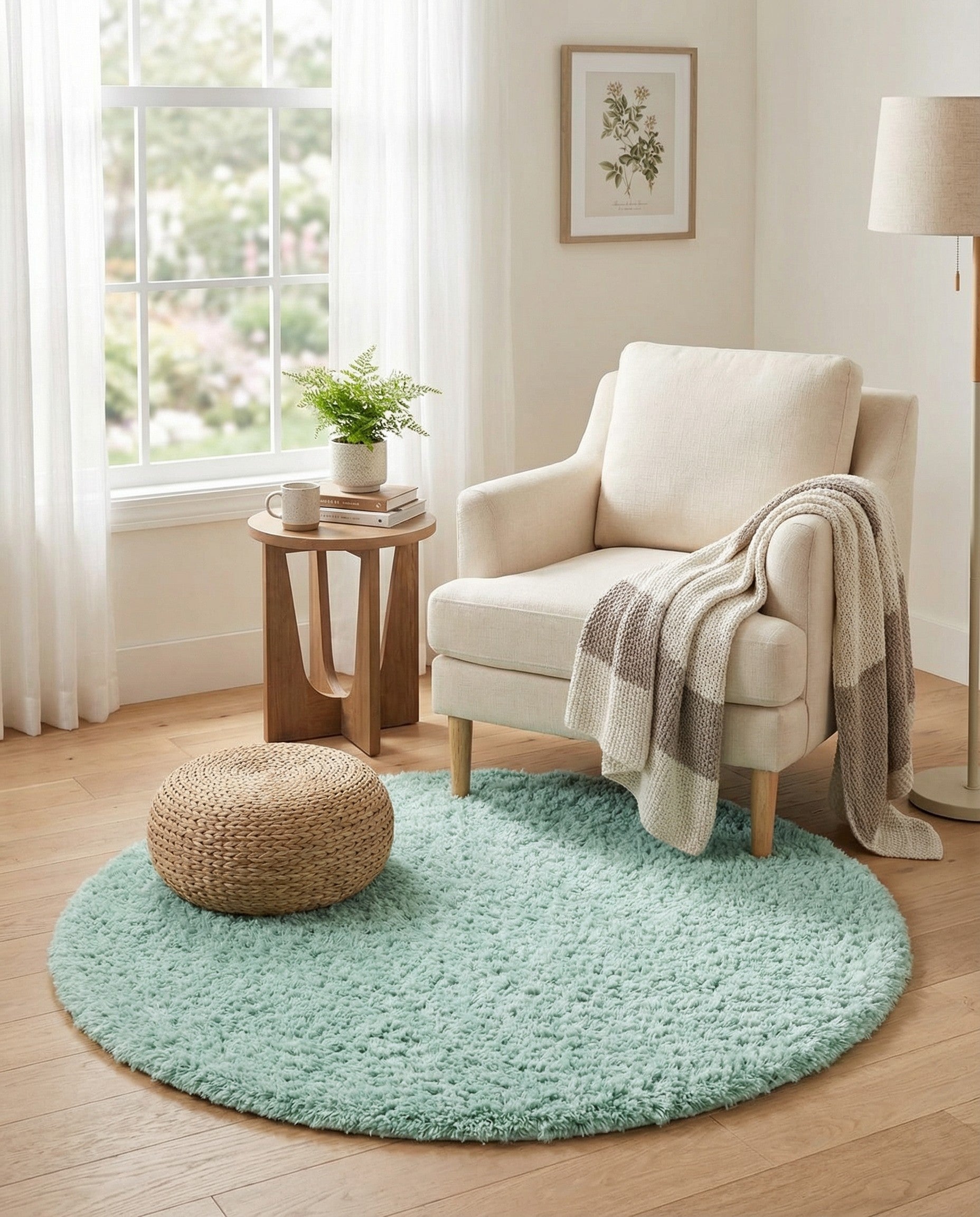 4' x 4' Infinity Shag Round Rug
