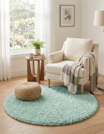 4' x 4' Infinity Shag Round Rug