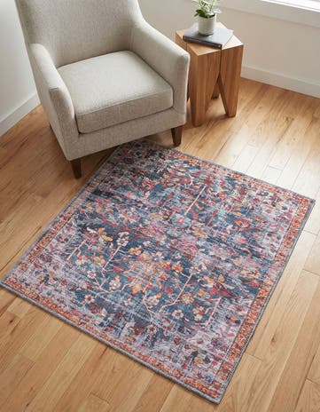 3' 3 x 3' 3 Washable Maahru Square Rug
