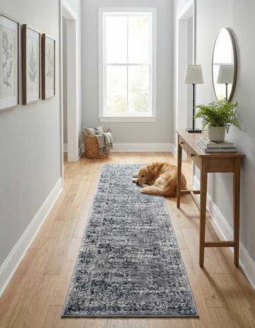 Blue Gray Eliza Runner Rug