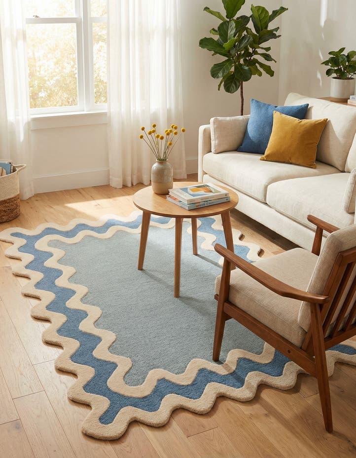 4' 1 x 6' 1 Happy Rugs Wiggles Wool