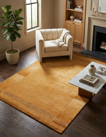 4' 7 x 6' 9 Hand Knotted Nepal Wool Rug