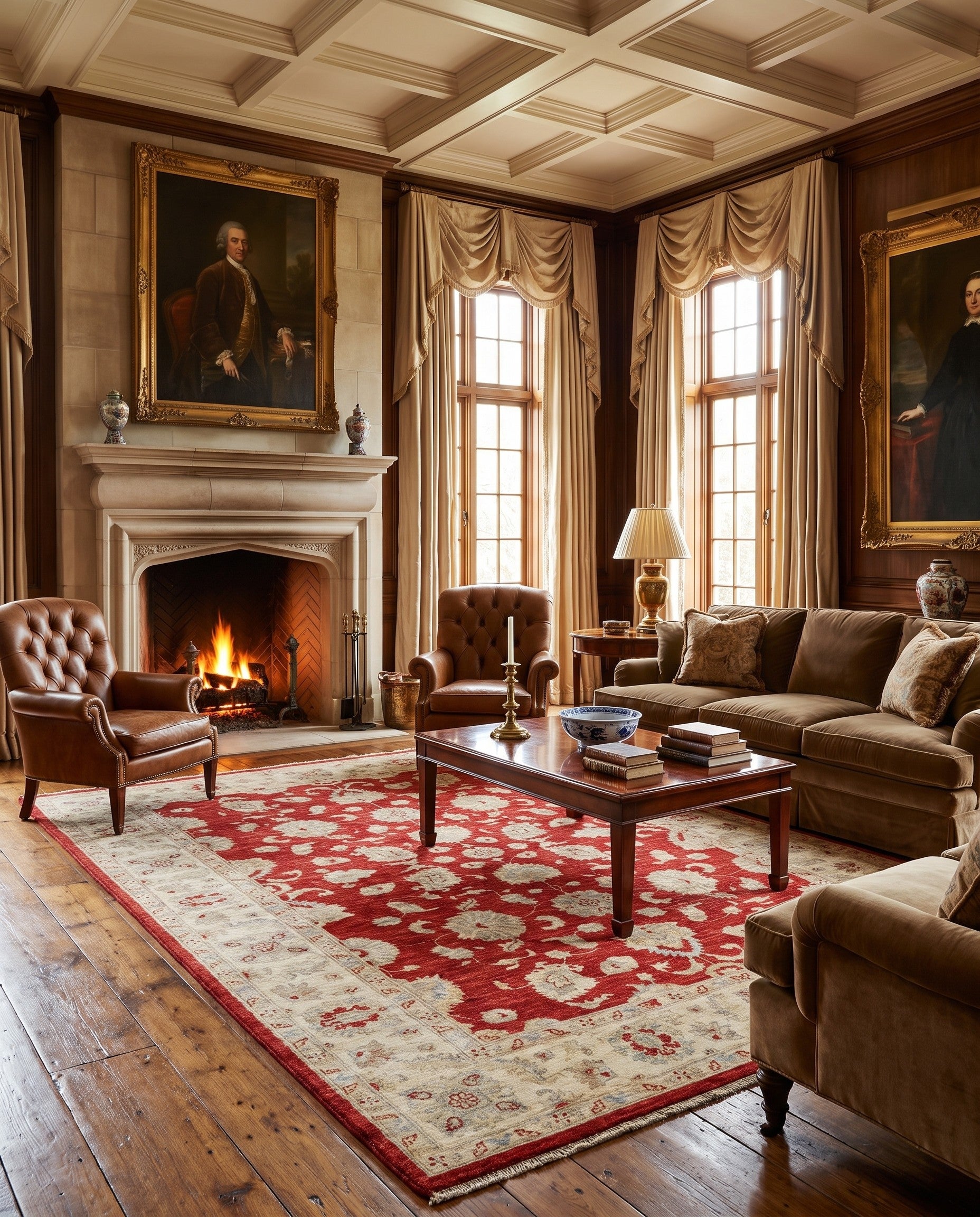 6' 7 x 9' 5 Hand Knotted Ziegler Rug