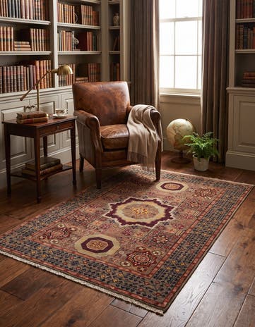 3' 5 x 4' 10 Hand Knotted Mamluk Ziegler Rug