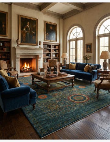 12' 8 x 19' 7 Hand Knotted Mamluk Ziegler Oriental Rug