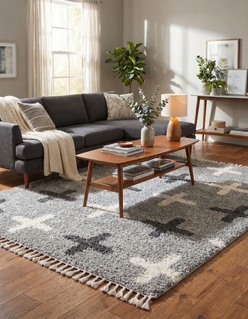 Light Gray Athena Shag Rug