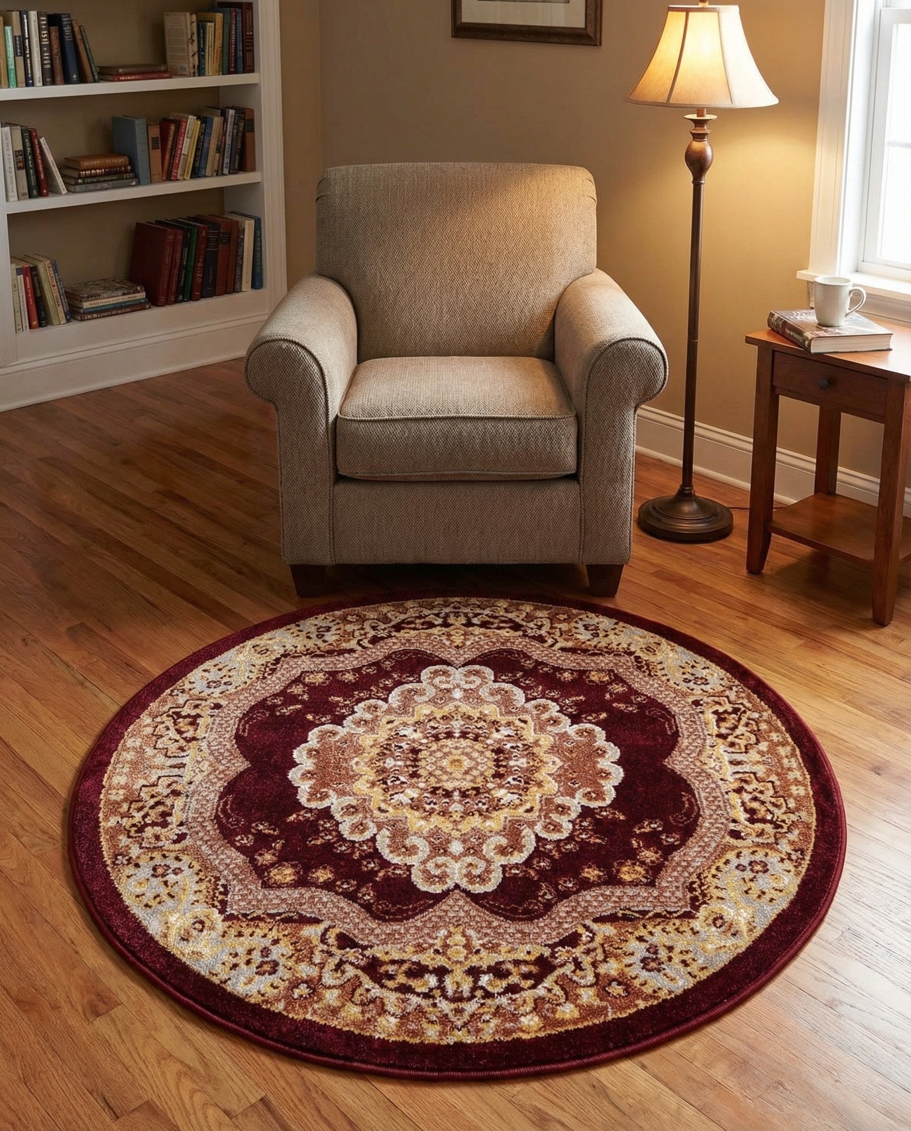 3' 3 x 3' 3 Kamala Washable Round Rug