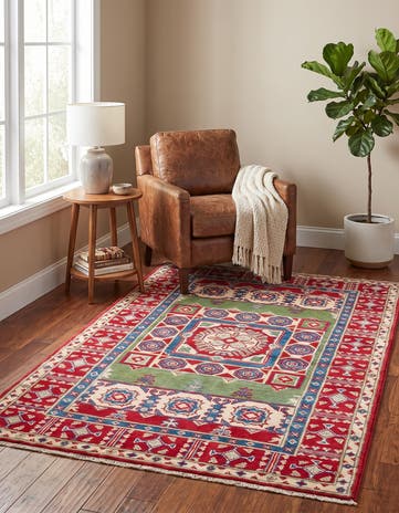 3' 3 x 5' Hand Knotted Kazak Rug