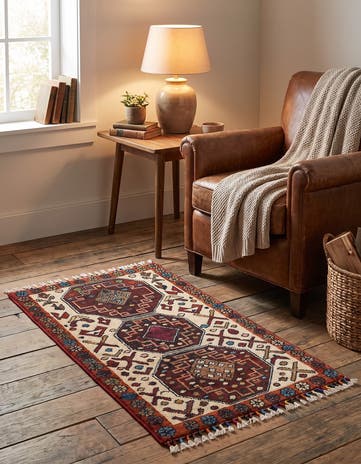 1' 8 x 3' 3 Hand Knotted Ziegler Rug