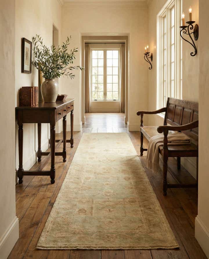 2' 10 x 9' 9 Hand Knotted Oushak Wool Runner Rug