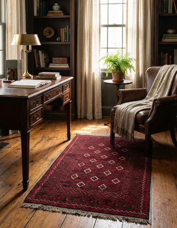 2' 6 x 4' 11 Hand Knotted Afghan Akhche Wool Rug