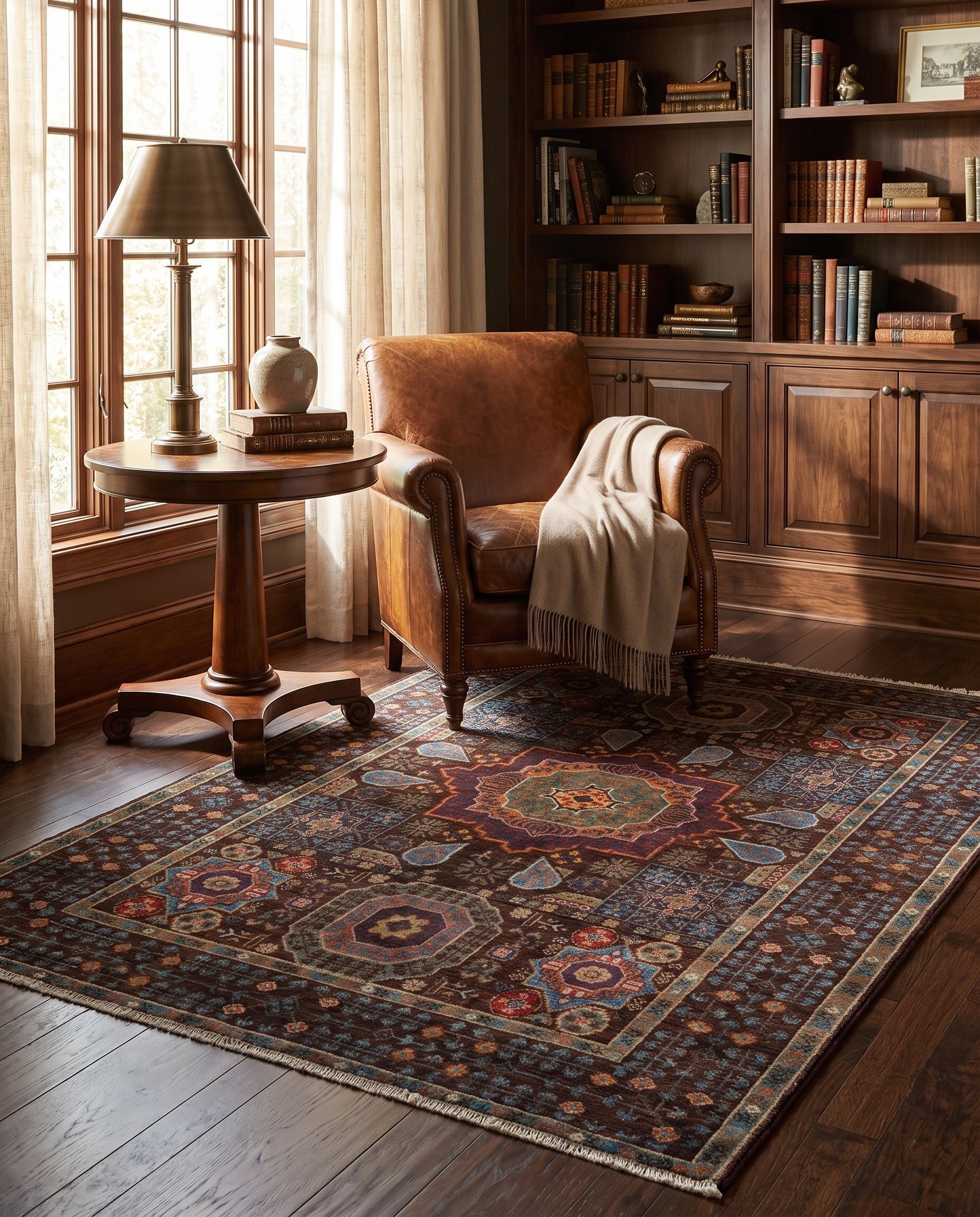 3' 7 x 5' Hand Knotted Mamluk Ziegler Rug