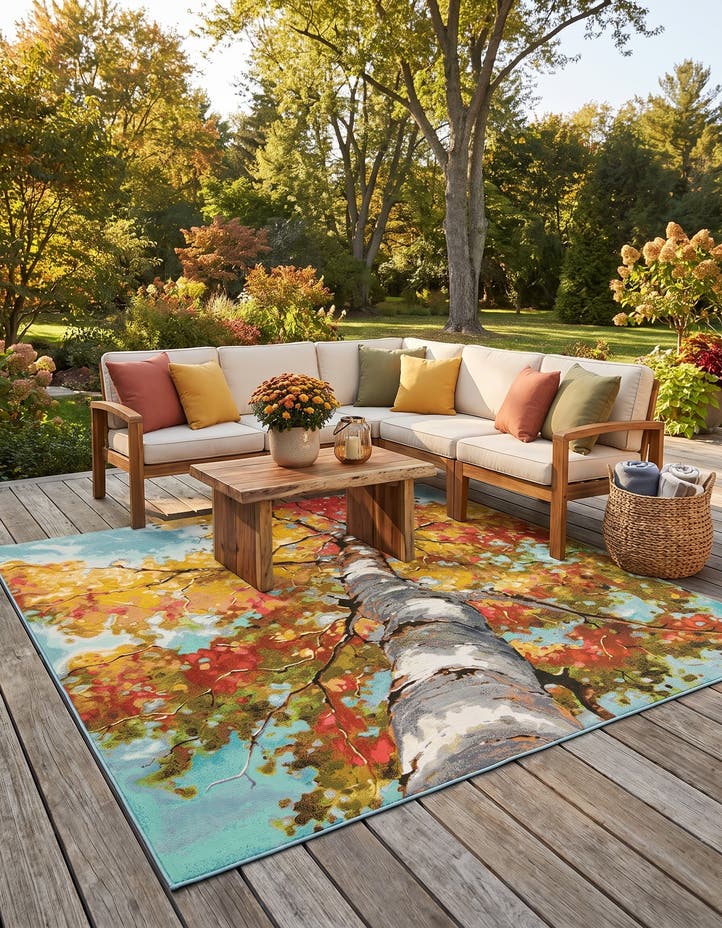 10' x 10' Easy-Clean Botanical Indoor / Outd...