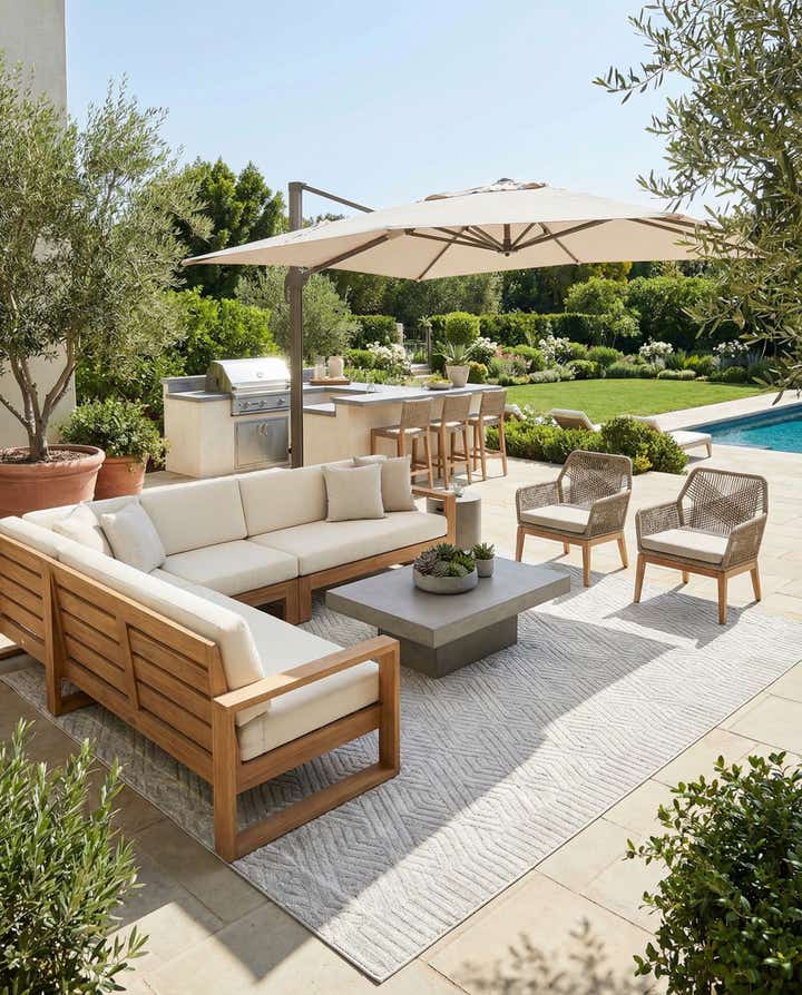 9' x 12' 2 Easy-Clean Sabrina Soto Hudson Indoor / Outdoor Rug