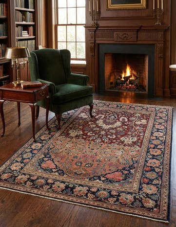 4' 5 x 6' 7 Kashan Wool Rug