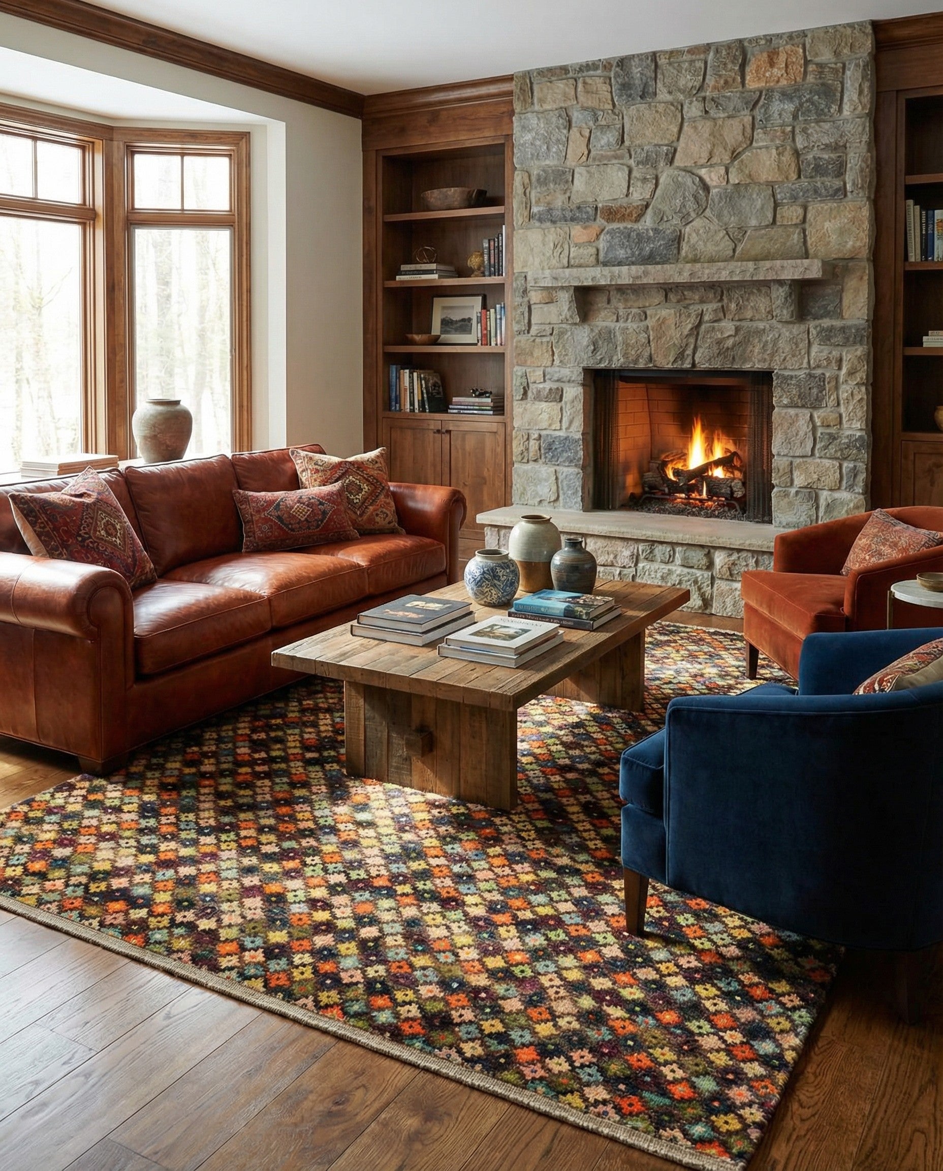 7' 1 x 9' 8 Hand Knotted Balouch Wool Rug