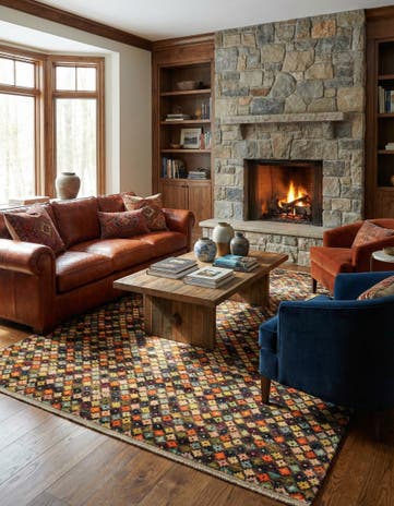 7' 1 x 9' 8 Hand Knotted Balouch Wool Rug