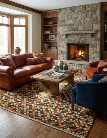 7' 1 x 9' 8 Hand Knotted Balouch Wool Rug