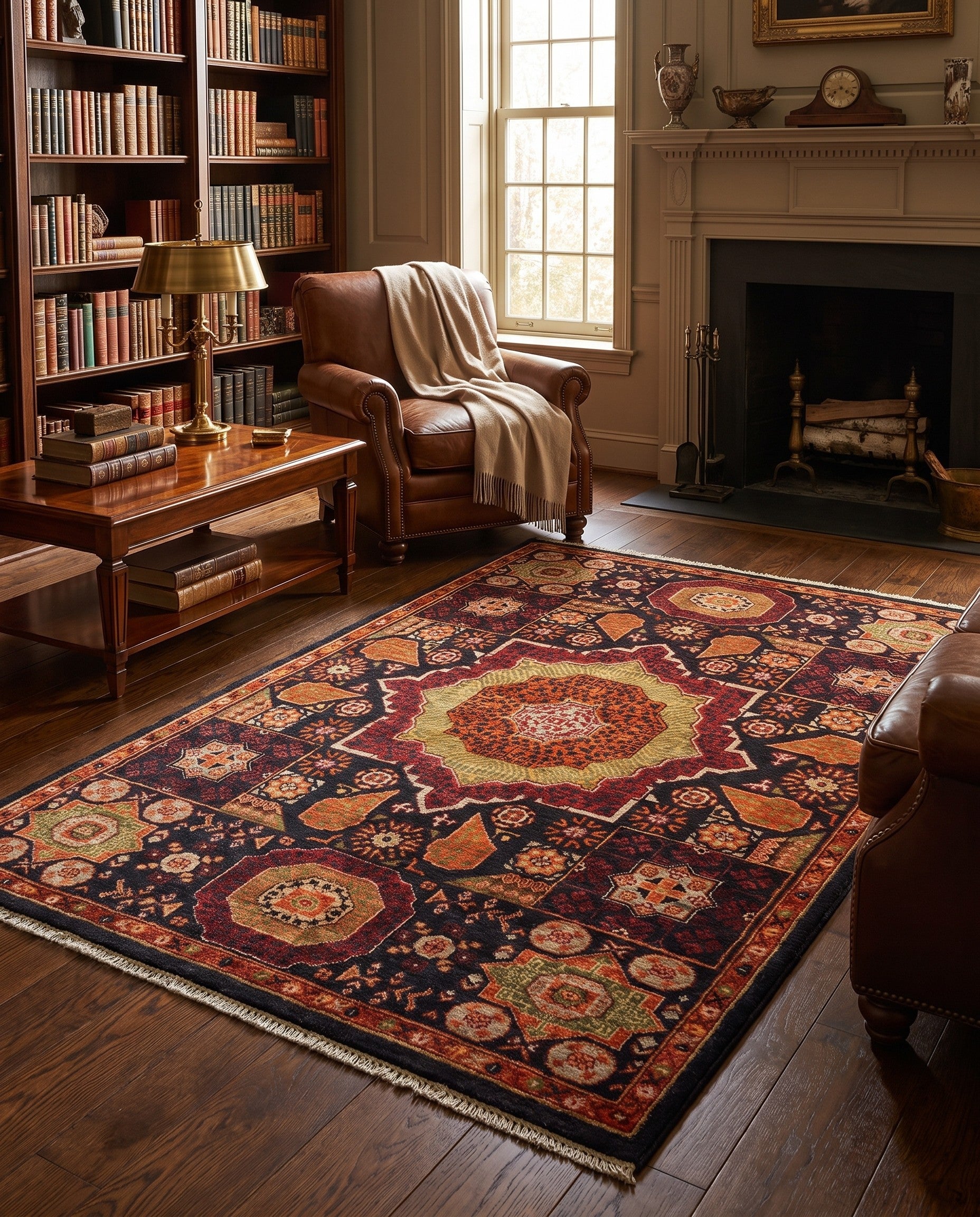 4' 1 x 6' Hand Knotted Mamluk Ziegler Rug