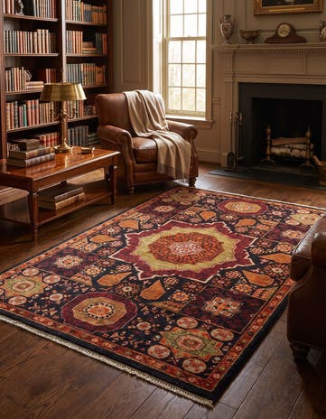 4' 1 x 6' Hand Knotted Mamluk Ziegler Rug