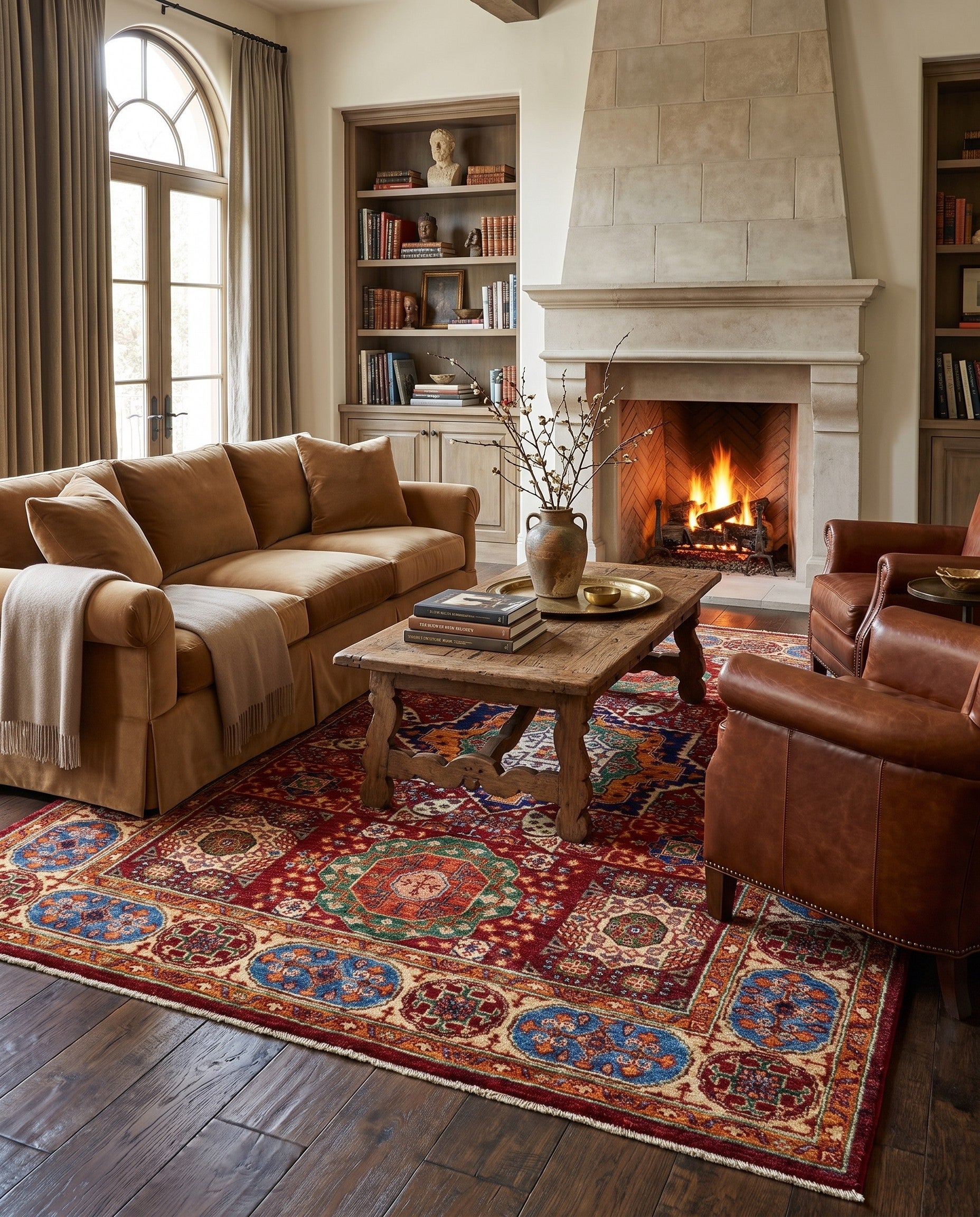 5' 4 x 6' 11 Hand Knotted Mamluk Ziegler Rug