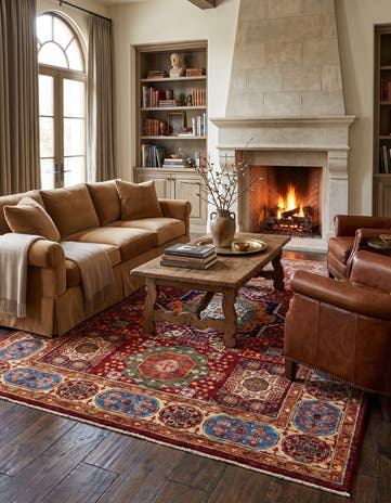 5' 4 x 6' 11 Hand Knotted Mamluk Ziegler Rug
