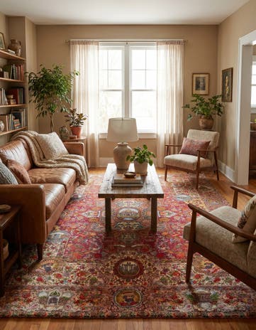 Rust Red Boutique Square Rug
