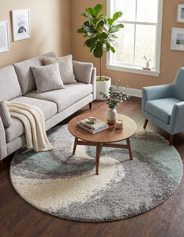 7' 10 x 7' 10 Soft Touch Shag Round Rug