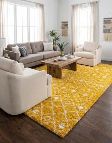 10' x 13' Moroccan Trellis Shag Rug