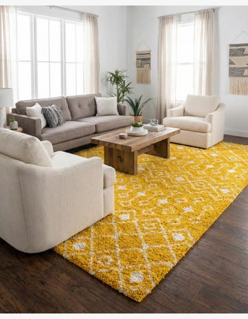 10' x 13' Moroccan Trellis Shag Rug