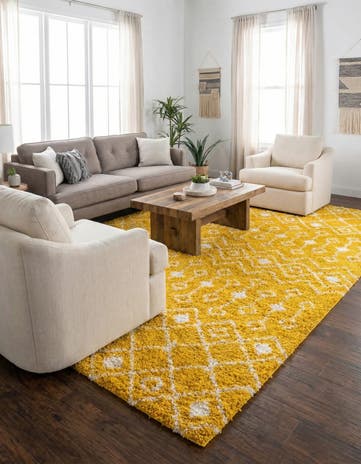 10' x 13' Moroccan Trellis Shag Rug
