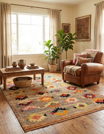 5' 8 x 7' 8 Hand Knotted Balouch Wool Rug
