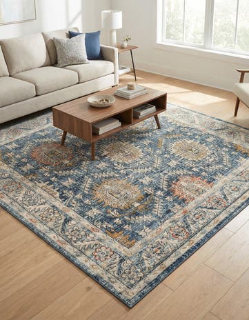 Blue Nyla Square Rug