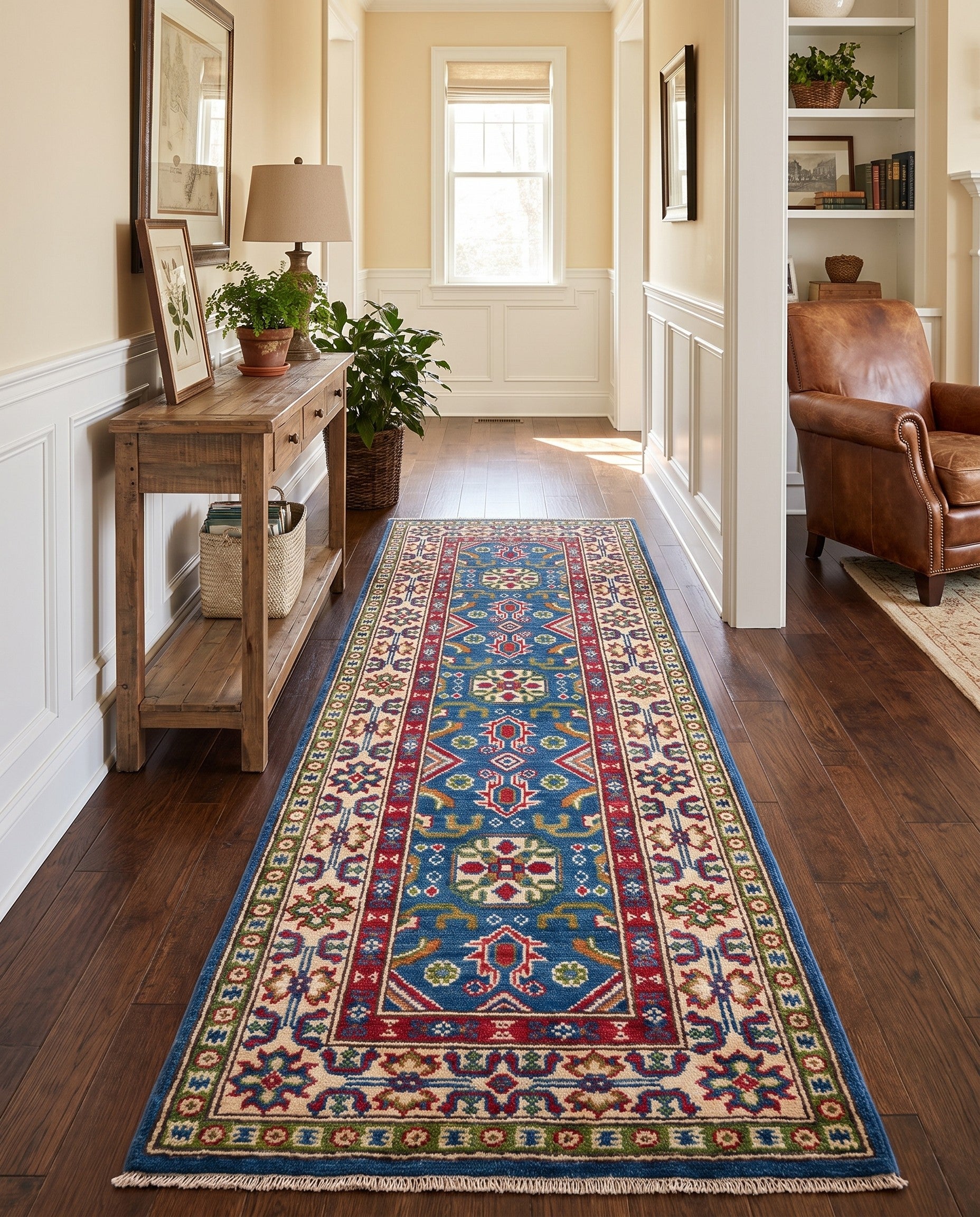2' x 6' 1 Hand Knotted Kazak Runner Rug