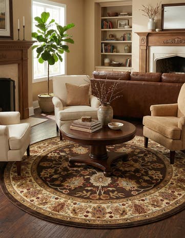 7' 10 x 7' 10 Classic Agra Round Rug