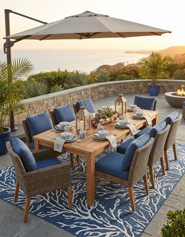 9' x 12' Easy-Clean Coastal Indoor / Outdoor Rug