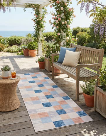 Cream Easy-Clean Haven Indoor / Outdoor Runner Rug
