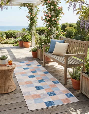 Cream Easy-Clean Haven Indoor / Outdoor Runner Rug